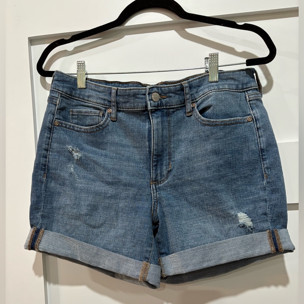 Sonoma Blue Jean Shorts with Distressed Details